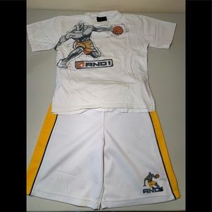 Bundle 2 piece And1 Tee and Shorts Set Boys 5/6
